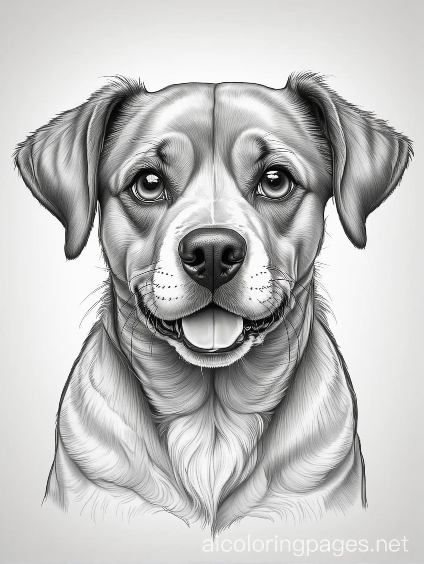 Happy-Dog-Coloring-Page-with-Beautiful-Eyes-and-Smile