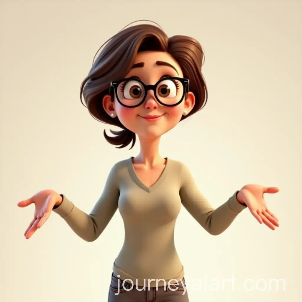 MiddleAged-Woman-with-Glasses-and-Short-Brown-Hair-in-Pixar-Animation-Style