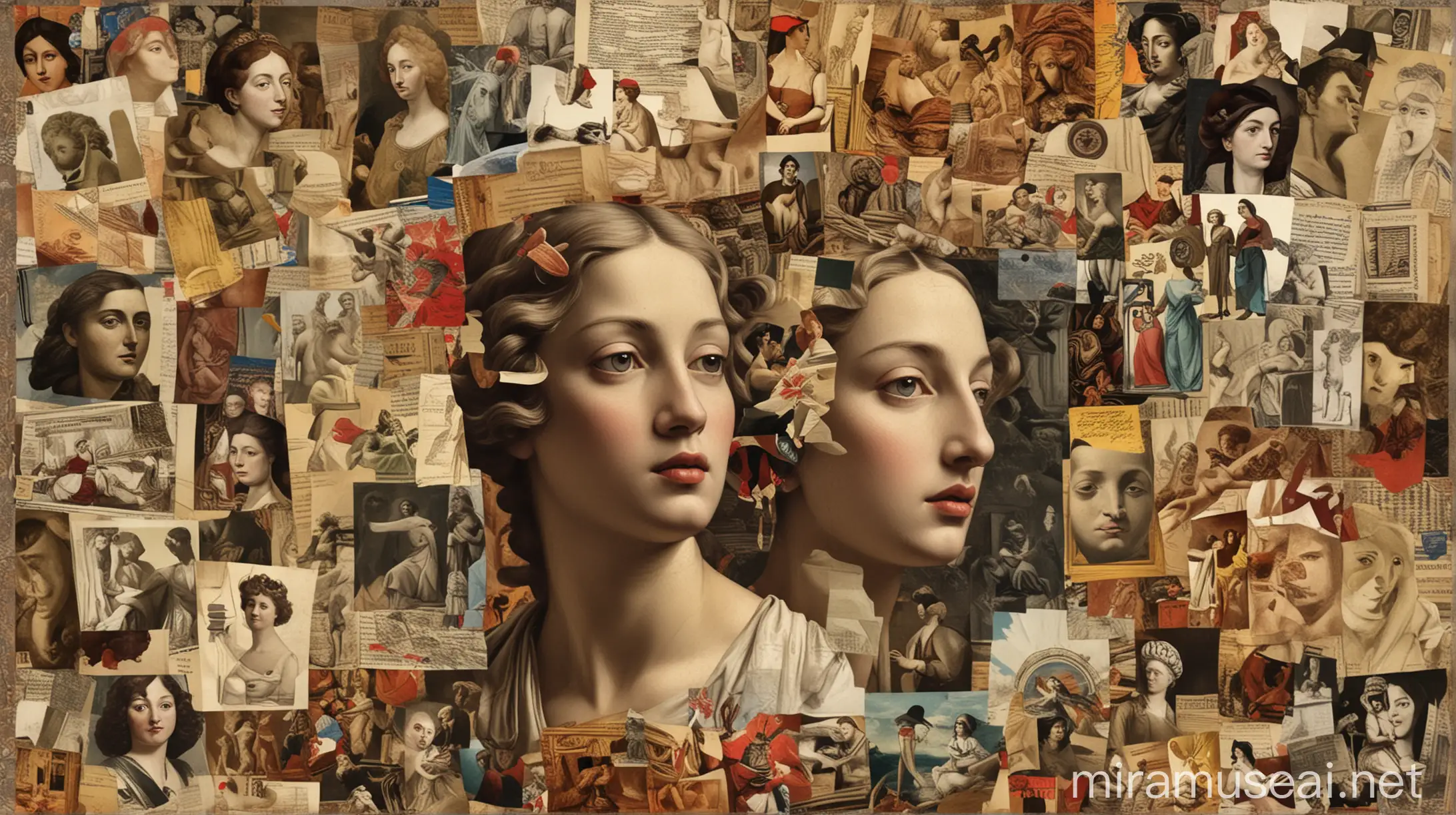 Digital Collage Honoring Art History Iconic Artworks Across Periods