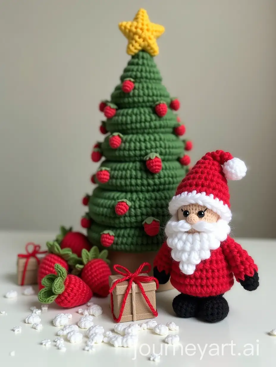 Miniature-Christmas-Scene-with-Crochet-Decorations