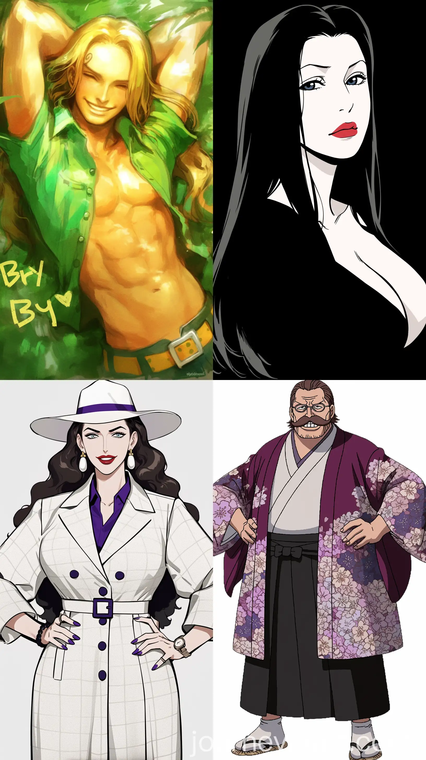 One-Piece-Character-with-Impeccable-Style-on-White-Background