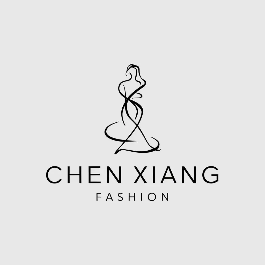 LOGO-Design-For-Chen-Xiang-Fashion-Minimalistic-Drawing-of-Womens-Clothing