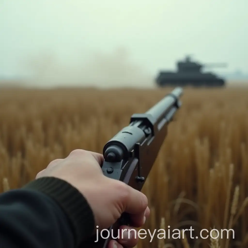 Soldier-Holding-Mauser-98k-Rifle-with-Panzer-IV-Tank-inAI-Image-Prompt-Expansion-the-Background