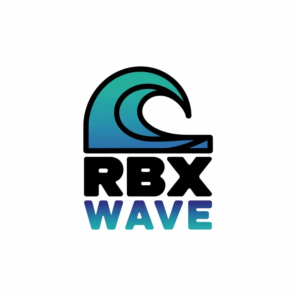 LOGO Design for RBX WAVE Modern Wave Symbol with Clear Background