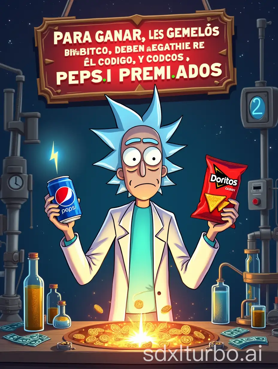 Scientist-in-CERN-Lab-with-Pepsi-and-Doritos-Creating-Energy-Tunnel-of-Prizes