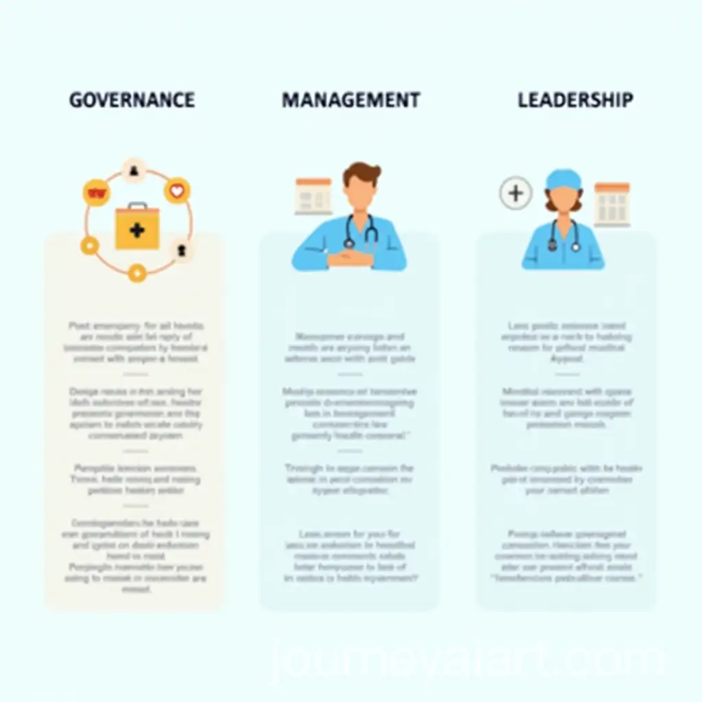 Infographic-Comparing-Governance-ManagementAI-Image-Prompt-Expansion-and-Leadership-in-Healthcare-System-with-Medical-Icons