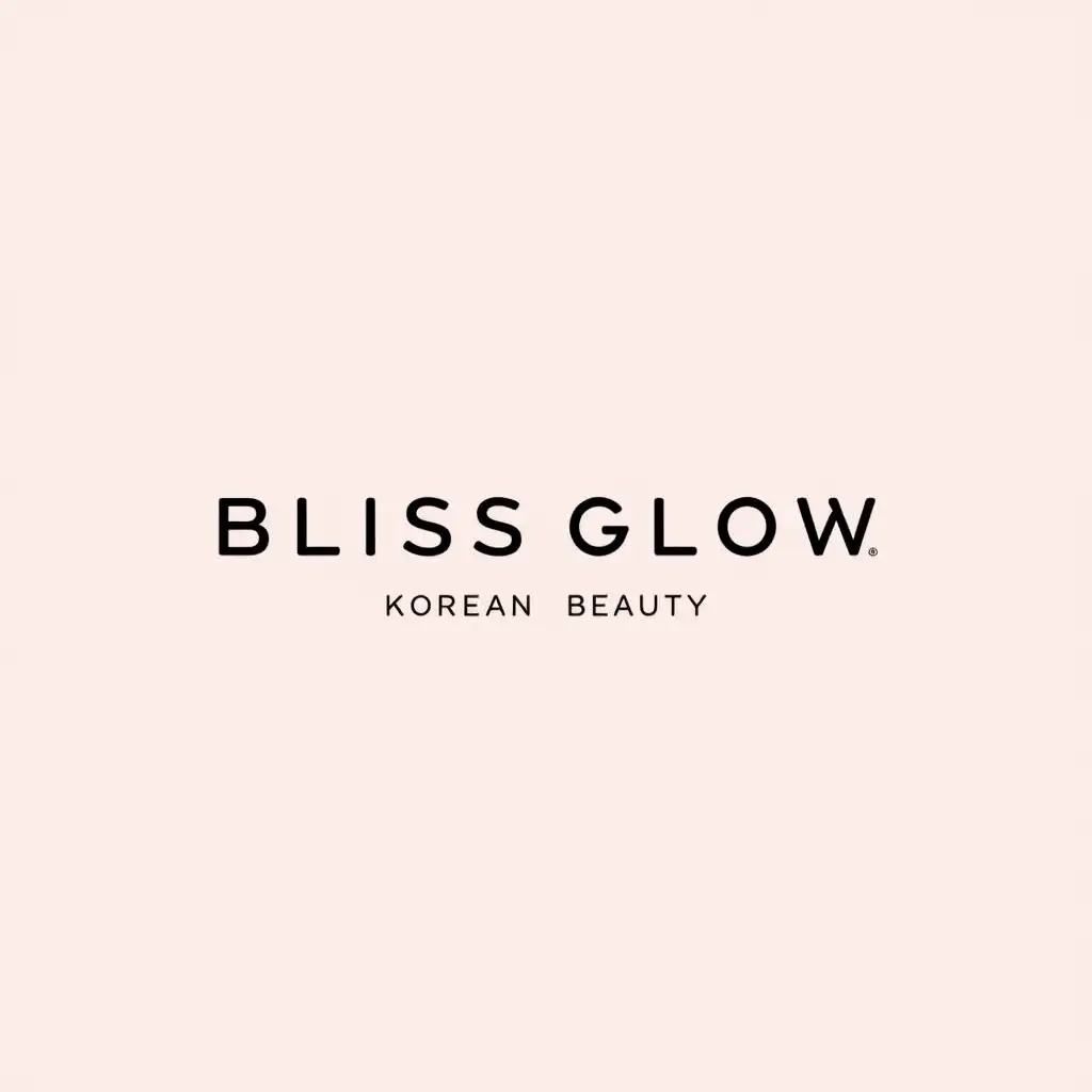 Make me a logo with the name Bliss Glow Korean Beauty