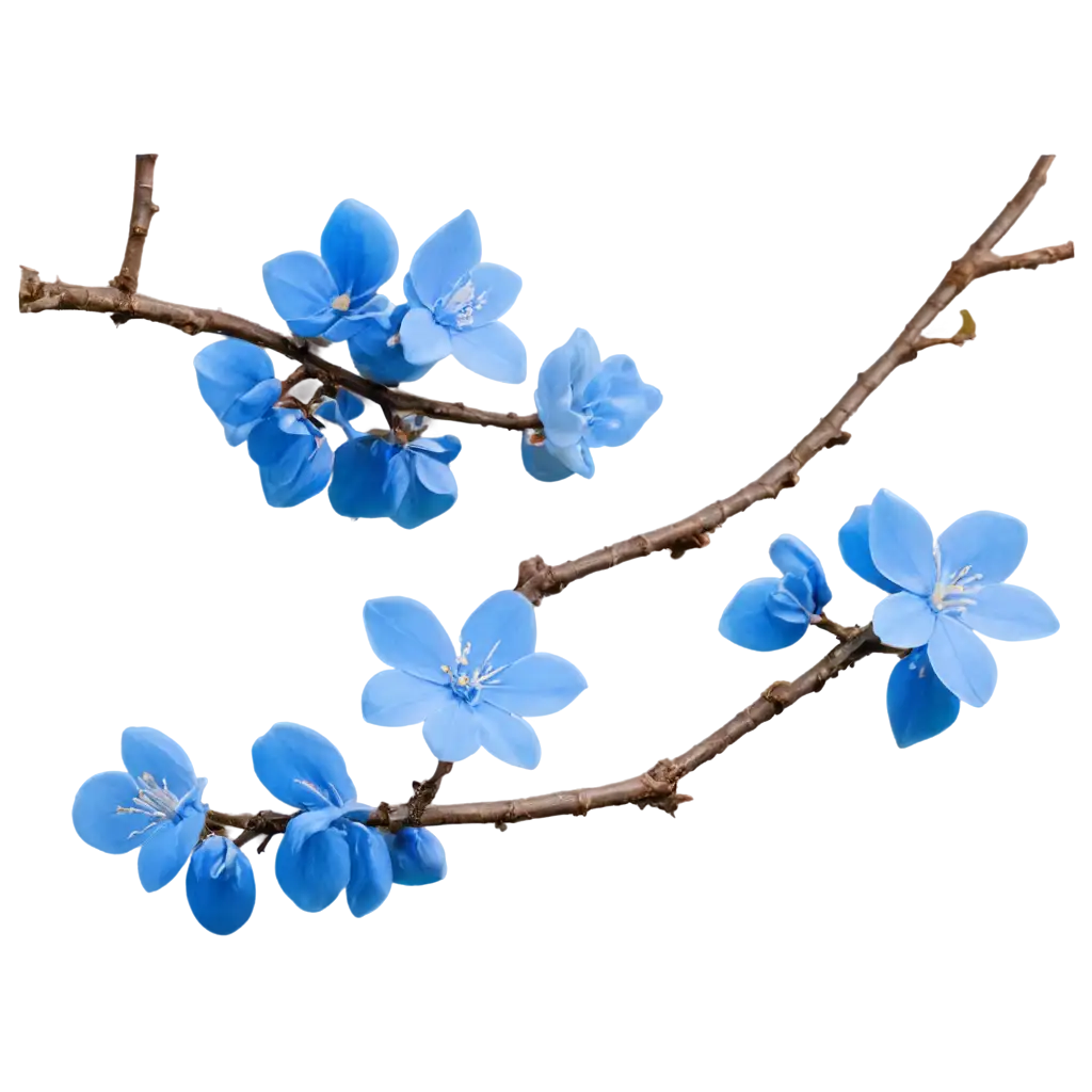 PNG-Image-Usage-ScenariosBlue-Plump-Flowers-on-a-Branch-PNG-HighQuality-Transparent-Floral-Image-for-Creative-Use