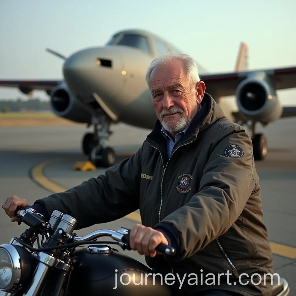 Older-Gentleman-with-Planes-in-Front-of-New-Motorcycle