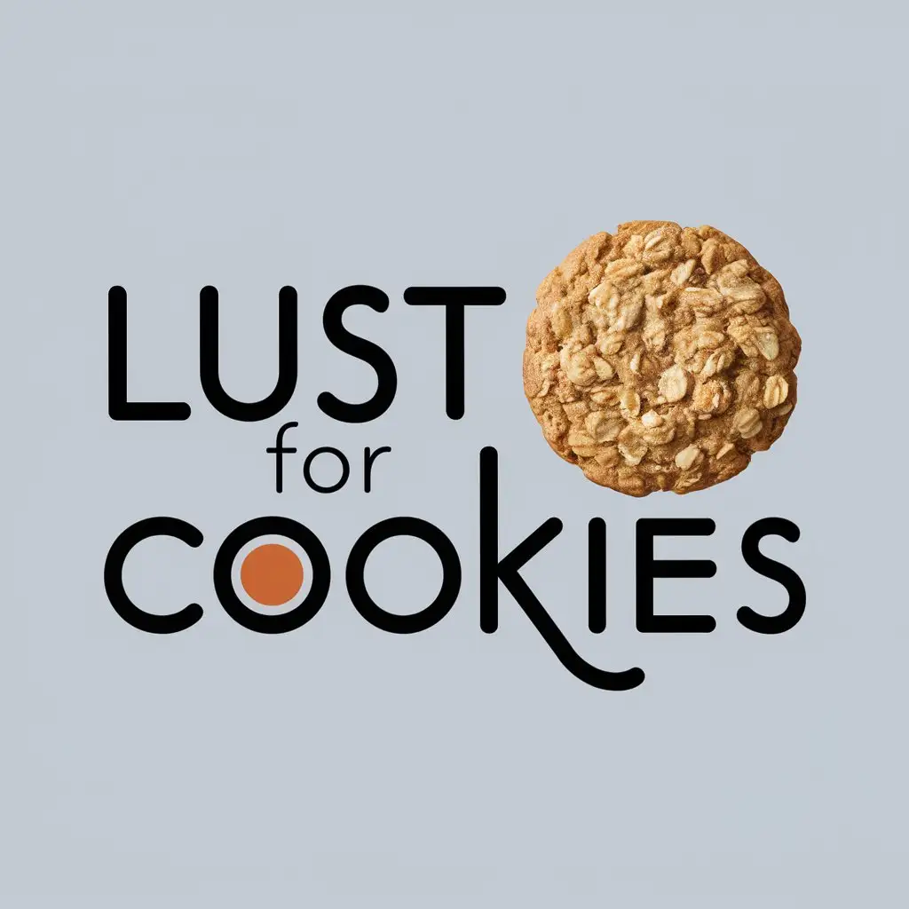 LOGO-Design-For-Lust-for-Cookies-Round-Oatmeal-Cookie-with-Moderate-Clear-Background