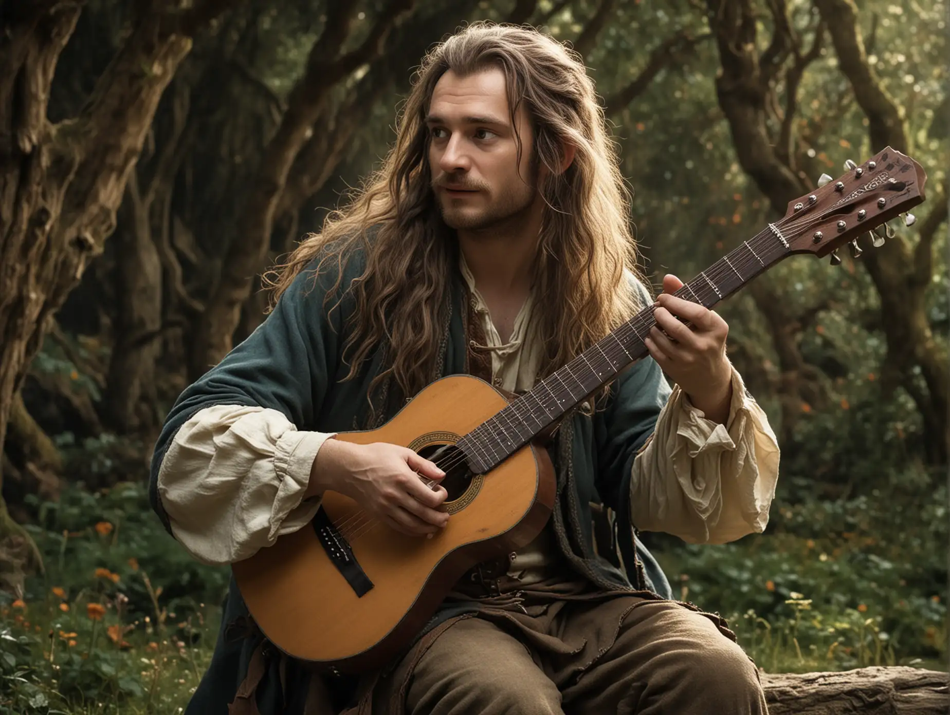 Bard-Hobbit-Playing-Guitar-in-Fantasy-Setting