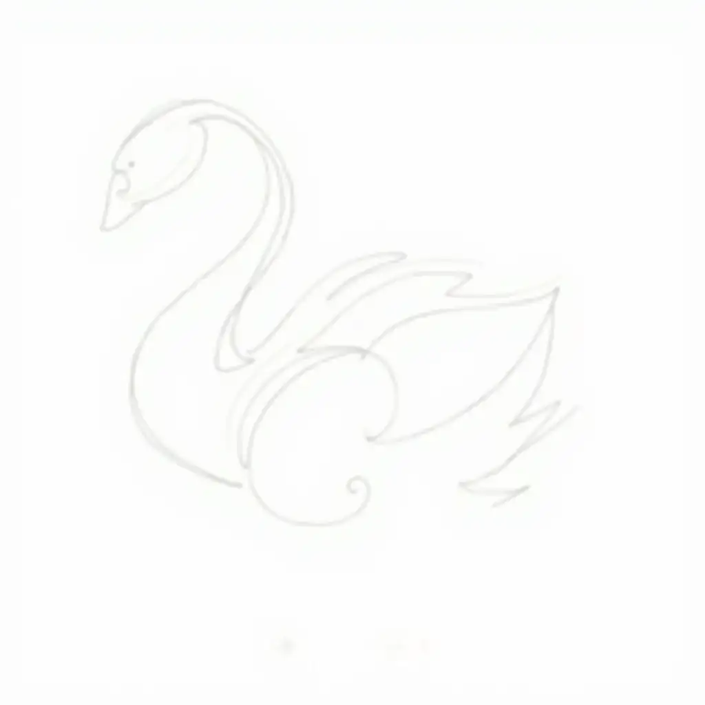 Minimalist-Swan-Drawing-with-Continuous-Line-and-Simple-Silhouette