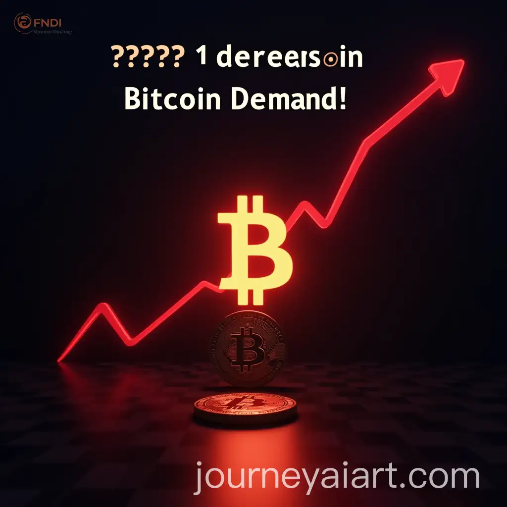 Bitcoin-Demand-Decline-with-Red-Chart-and-Glowing-Logo
