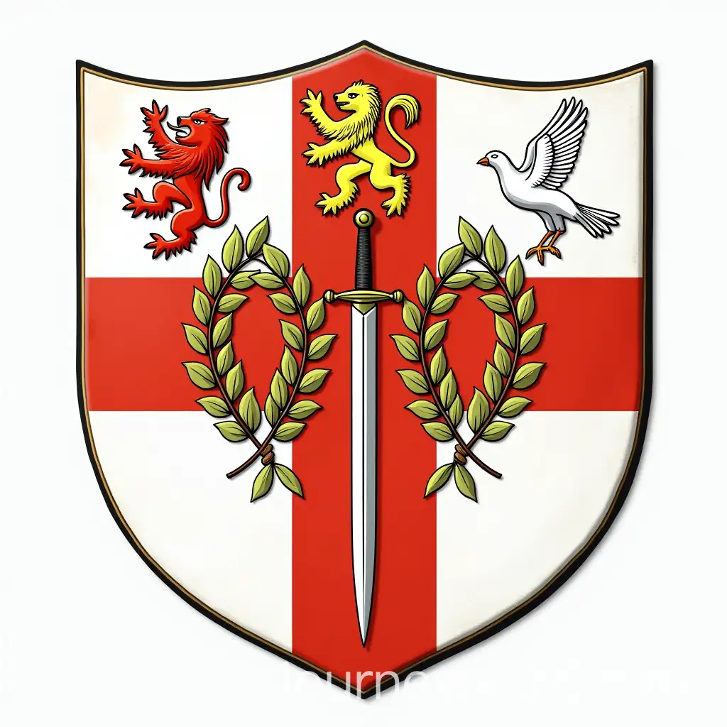 Maltese-Cross-BlAI-Image-Prompt-Expansionazon-Featuring-Lion-Salamander-Dove-Olive-Branches-and-Sword