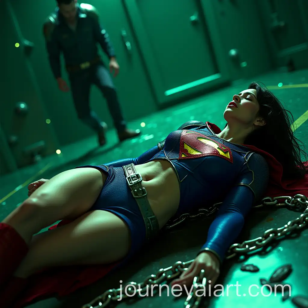 Supergirl-Overcome-by-Kryptonite-in-Villains-Lair
