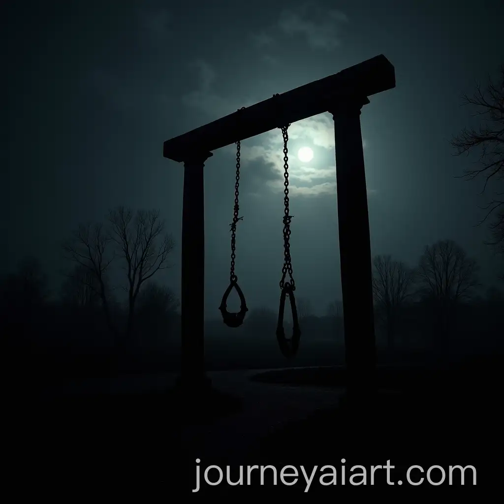 Gothic-Gallows-at-Night-Scene