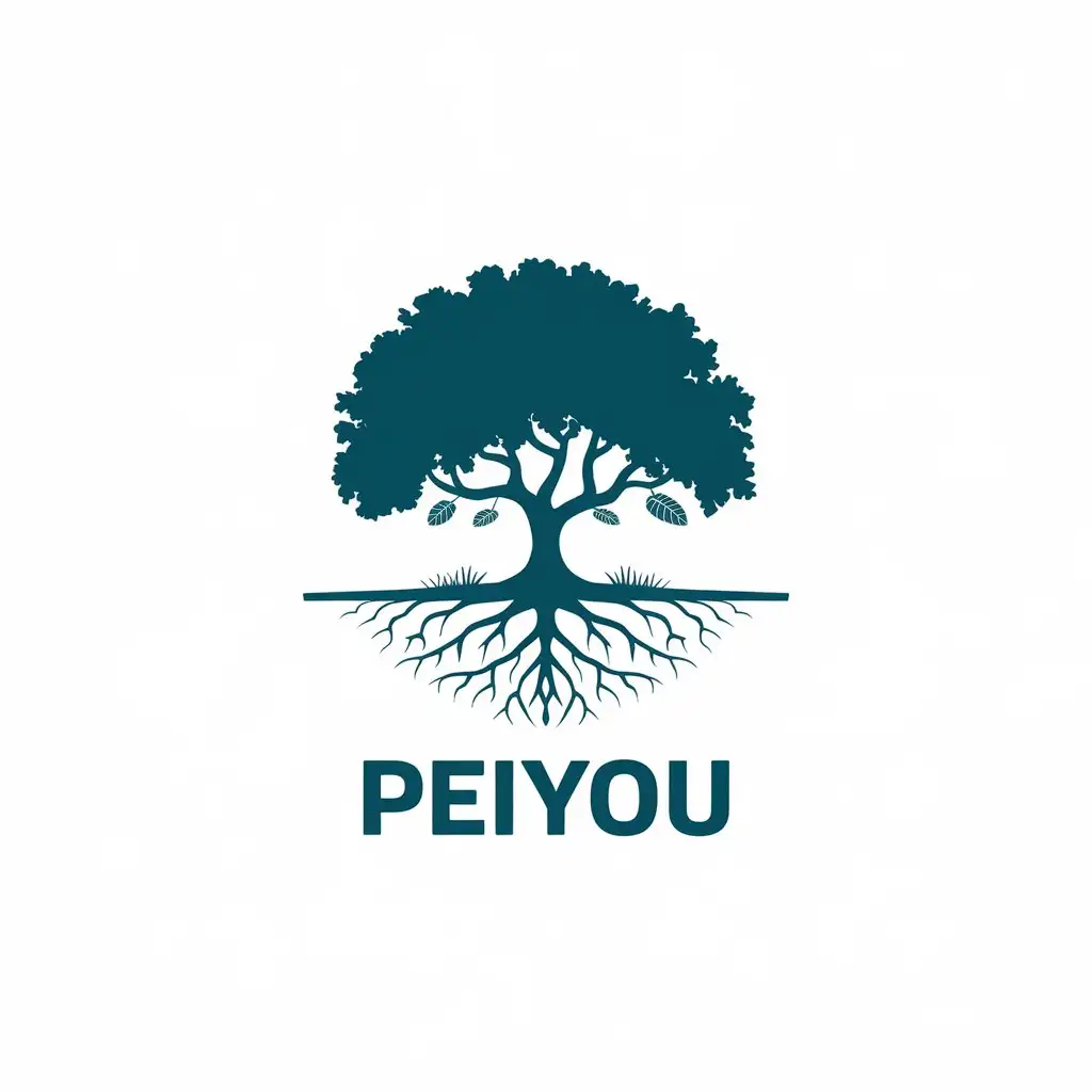 LOGO-Design-for-Peiyou-Earthy-Tones-with-Tree-Symbol-for-Educational-Excellence