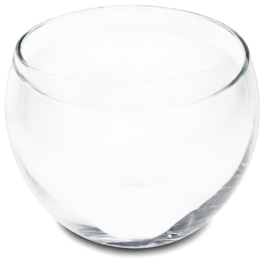 Round-Empty-Fish-Bowl-PNG-Image-for-Clear-and-Versatile-Design-Use