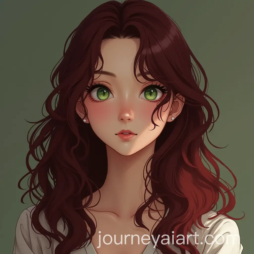 16YearOld-Japanese-Girl-with-Burgundy-Hair-and-Green-Eyes