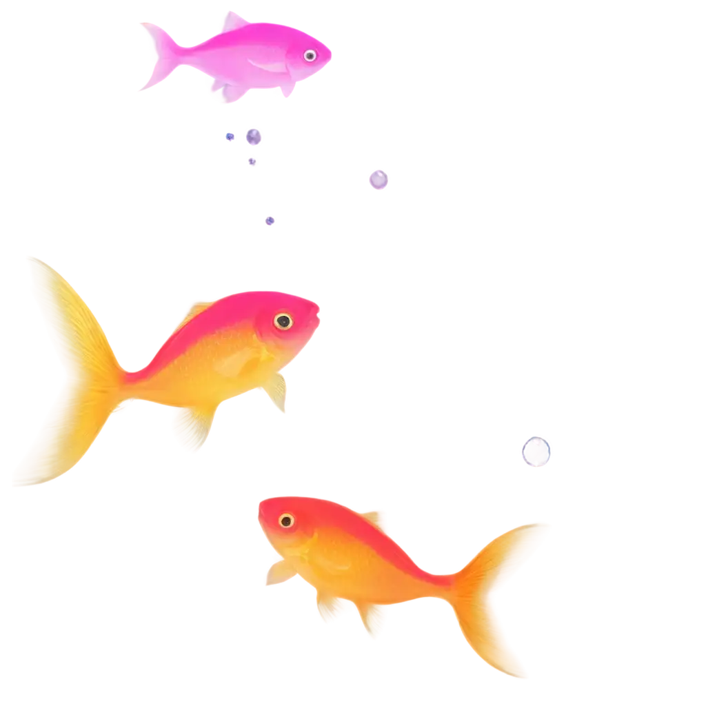 Vibrant-PNG-Image-of-Pink-Bubbles-and-Multicolored-Big-Fishes-Underwater