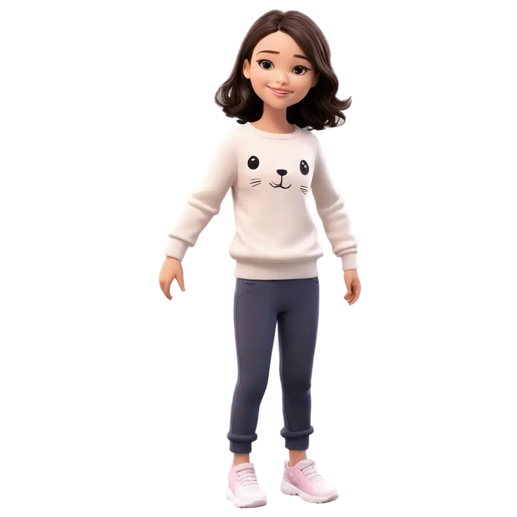 Girl-Cartoon-in-Wool-Sweater-and-Trousers-PNG-Image-Cozy-and-Stylish-Illustration