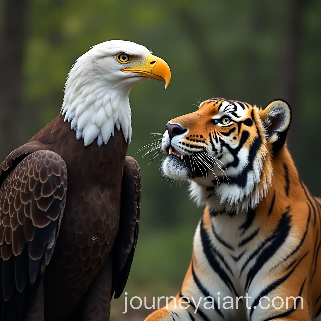 Eagle-Staring-Down-a-Tiger-in-a-Dramatic-Encounter