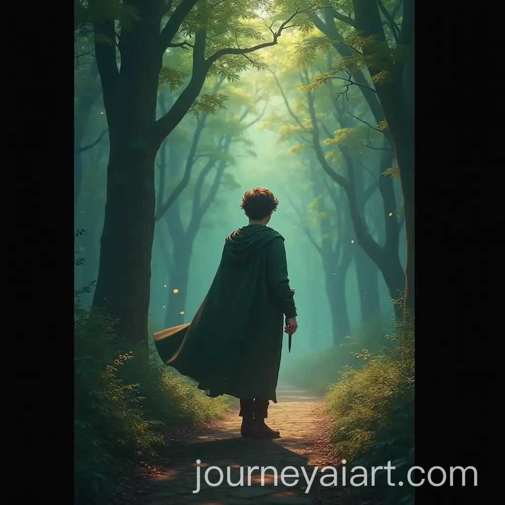Magical-Heros-Journey-in-a-Colorful-Lush-World-Book-Cover-Design