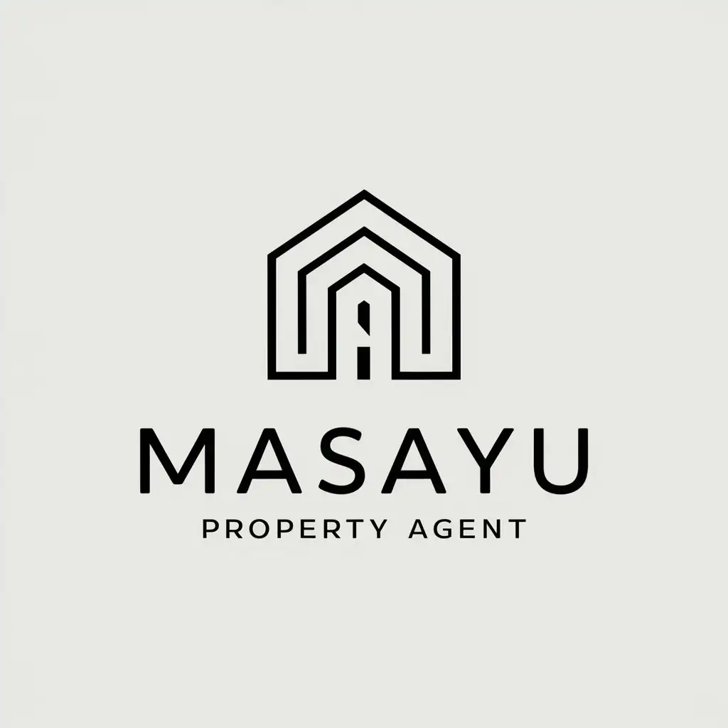 LOGO Design For MASAYU Property Agent Minimalist Style with Modern Font and Design Icons