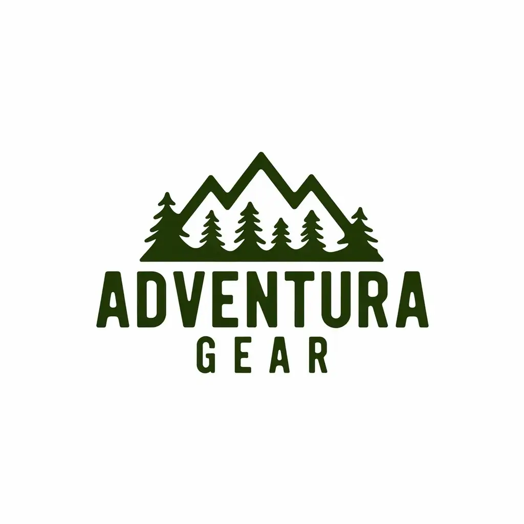 LOGO Design for Adventura Gear Mountain Forest Symbol with Travel Industry Focus