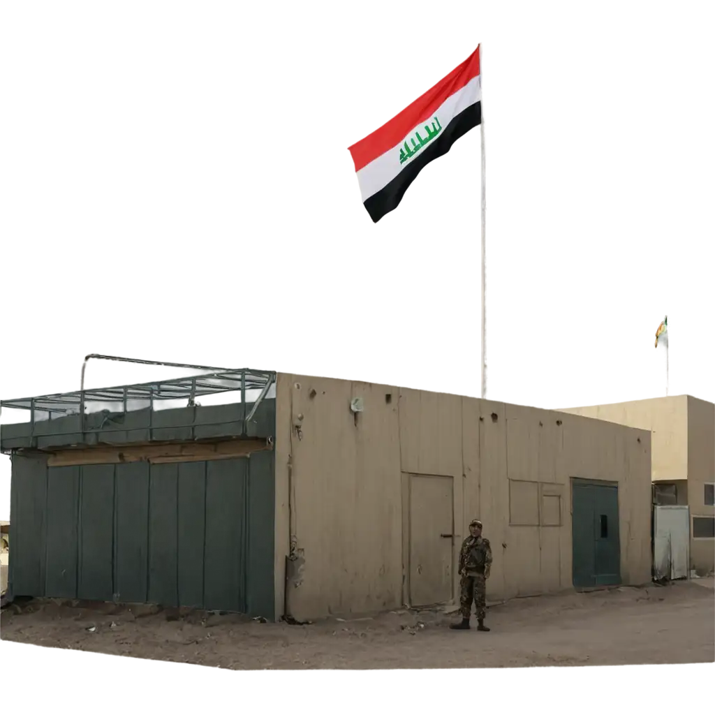 Military-Base-with-Iraqi-Flag-PNG-Image-HighResolution-Transparent-Background