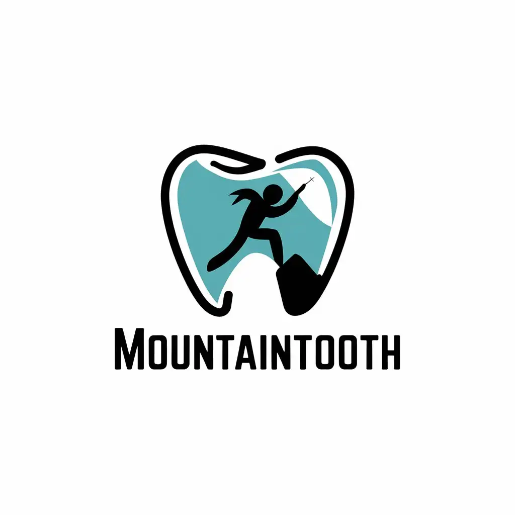 LOGO Design for Mountaintooth Dentist Rock Climber Theme for Construction Industry