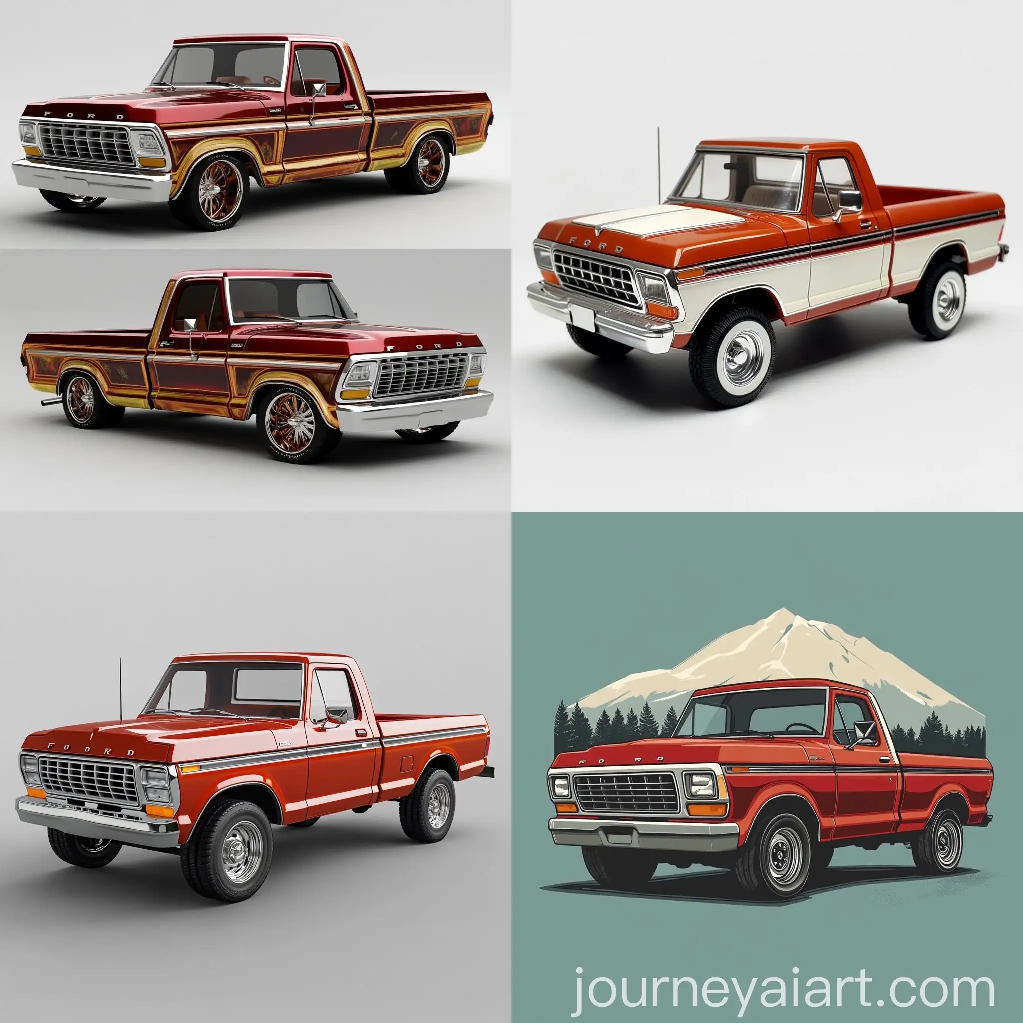 1979-Red-Ford-Truck-Pickup-Vintage-Vehicle-with-Classic-Charm