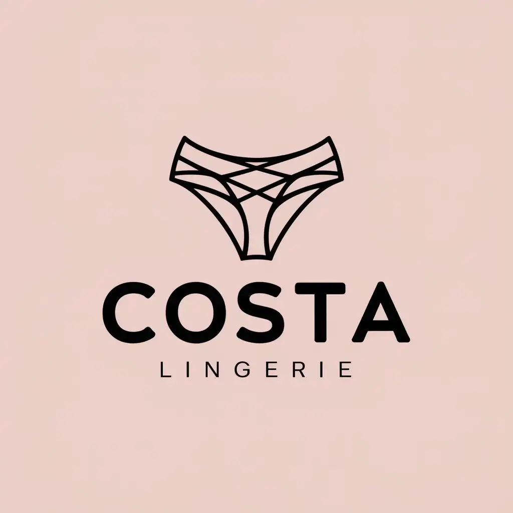 LOGO-Design-For-Costa-Lingerie-Elegant-Typography-with-Female-Underwear-Symbol