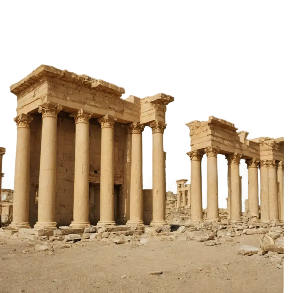 HighQuality-Palmyra-Ruins-PNG-Image-Capturing-Ancient-Architecture-with-Precision