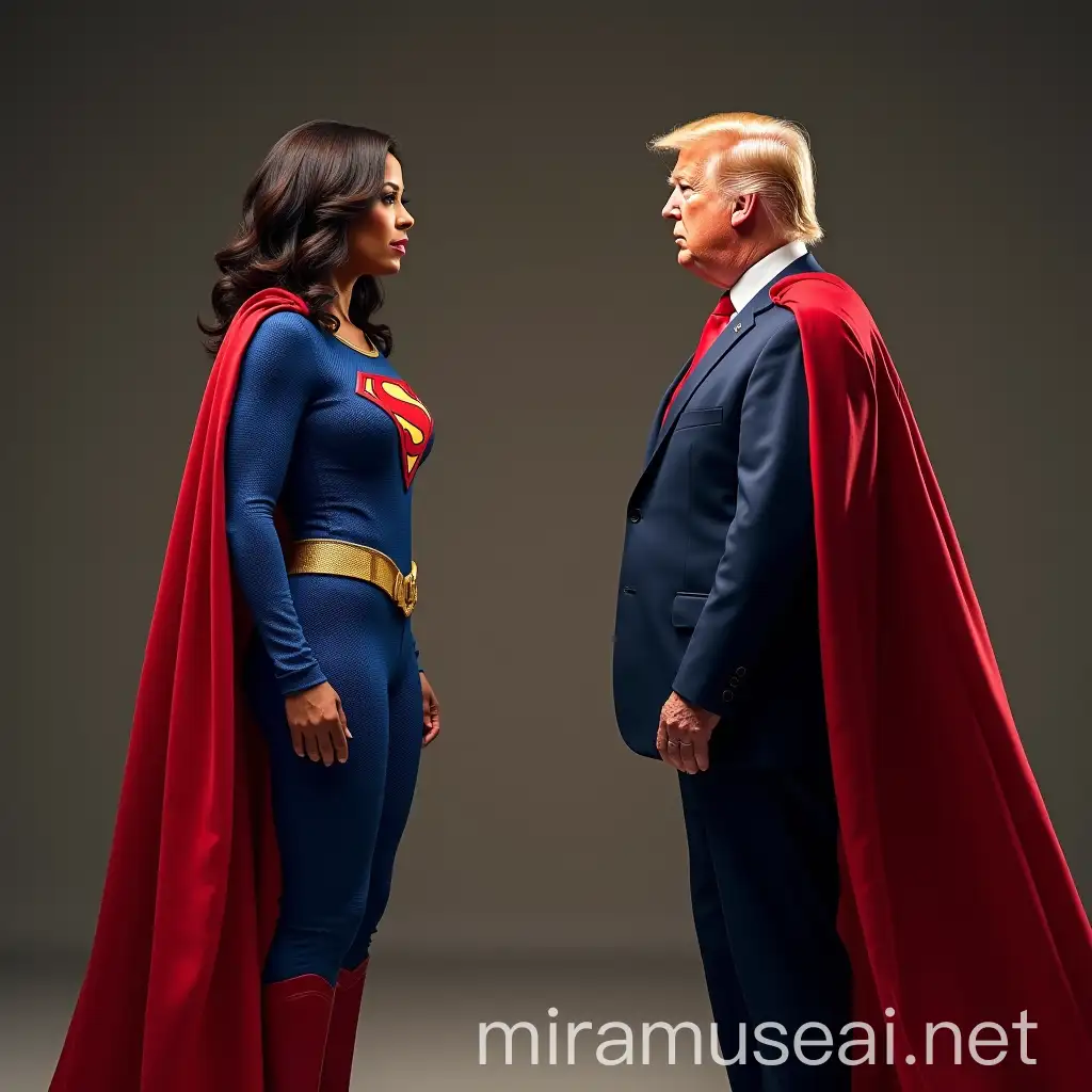 Superwoman Kamala Harris Debate with Superman Donald Trump