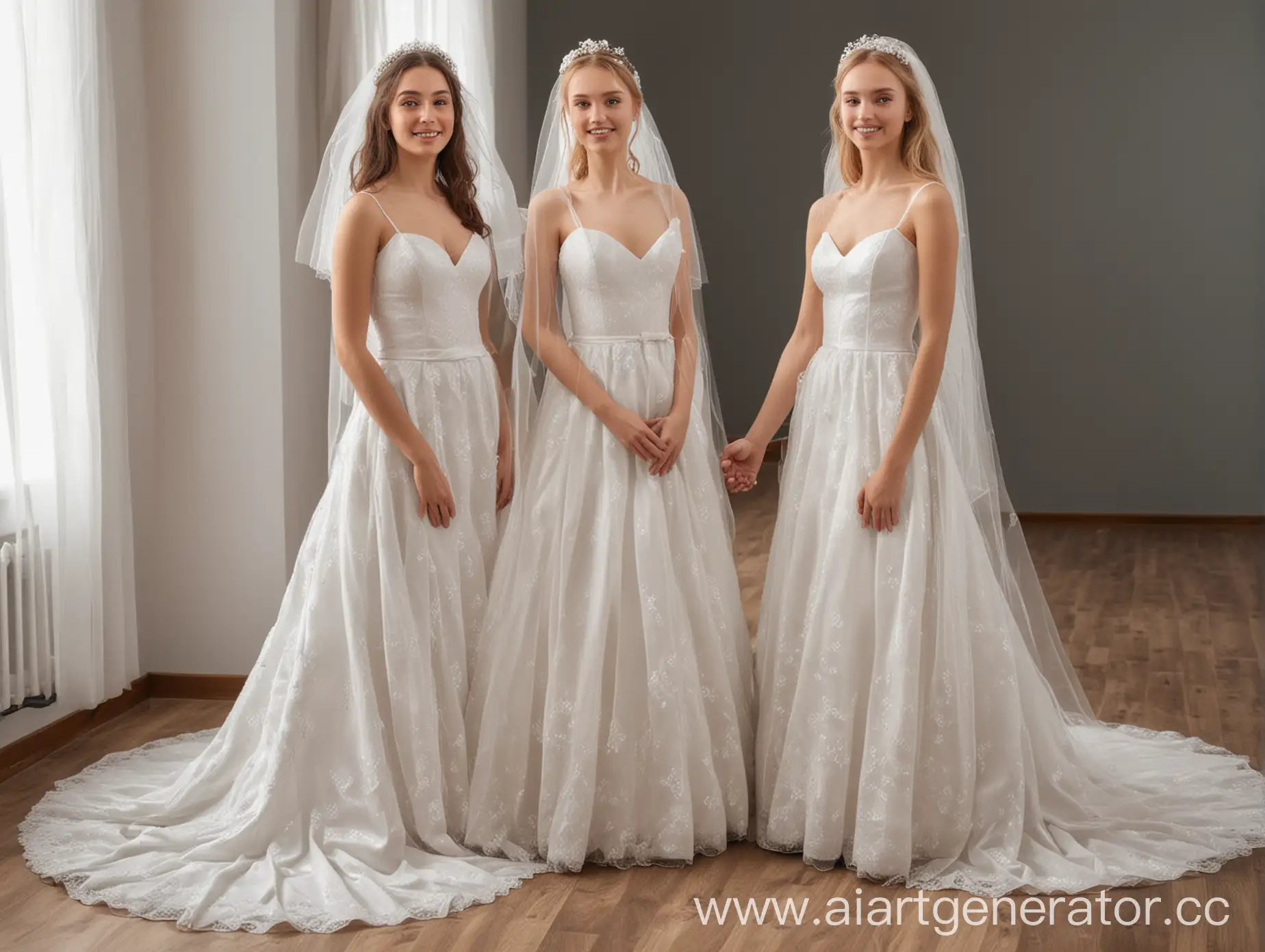 Elegant-Young-Brides-in-Wedding-Dresses-Celebrating-Their-Special-Day