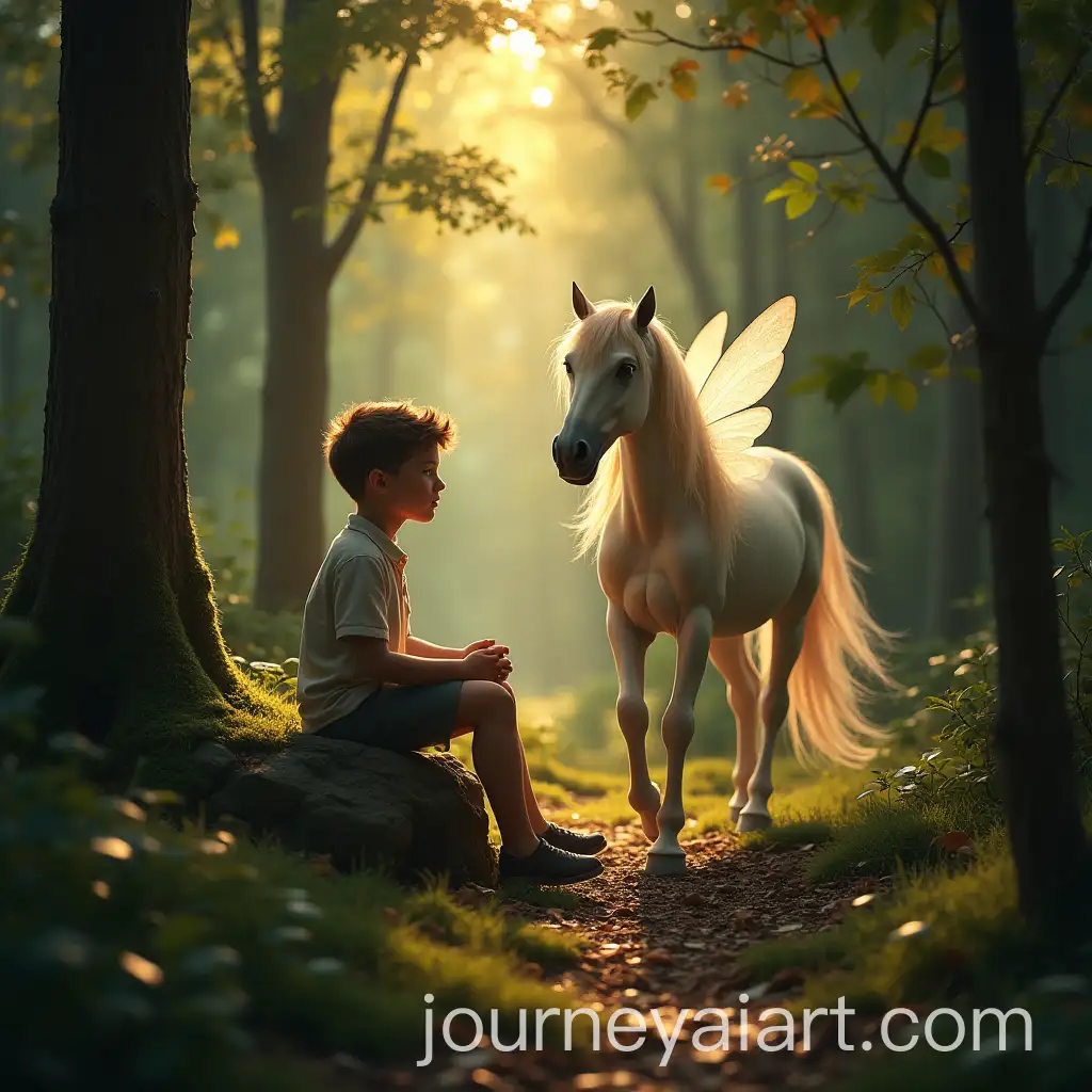 Magical-Twilight-Forest-Encounter-with-a-Fairy-Horse