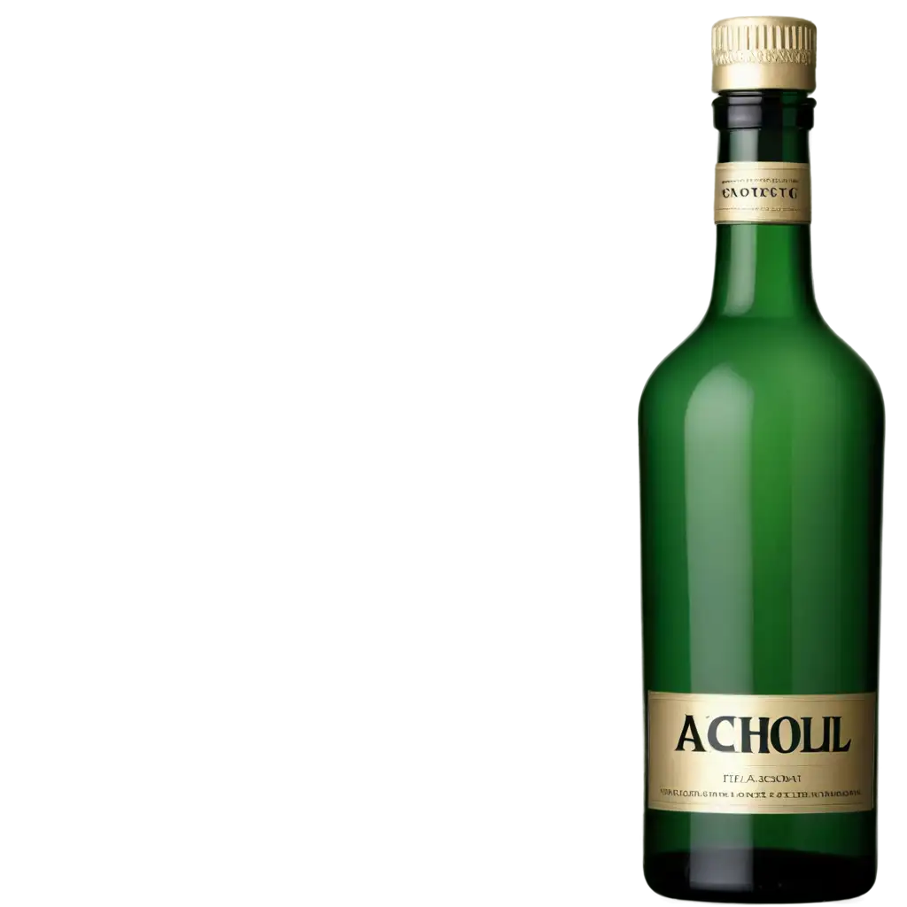 Alcohol-Bottle-PNG-with-Dark-Green-Color-and-ALCOHOL-Text-for-HighQuality-Visuals