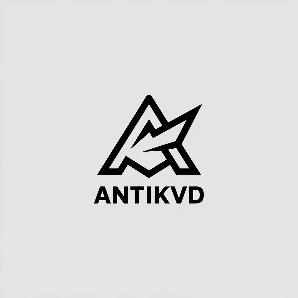 LOGO Design for ANTIKVD Minimalistic Vector with Clear Background