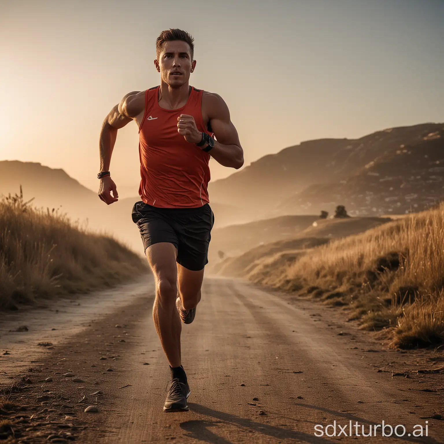 Early-Morning-Male-Runner-in-Action