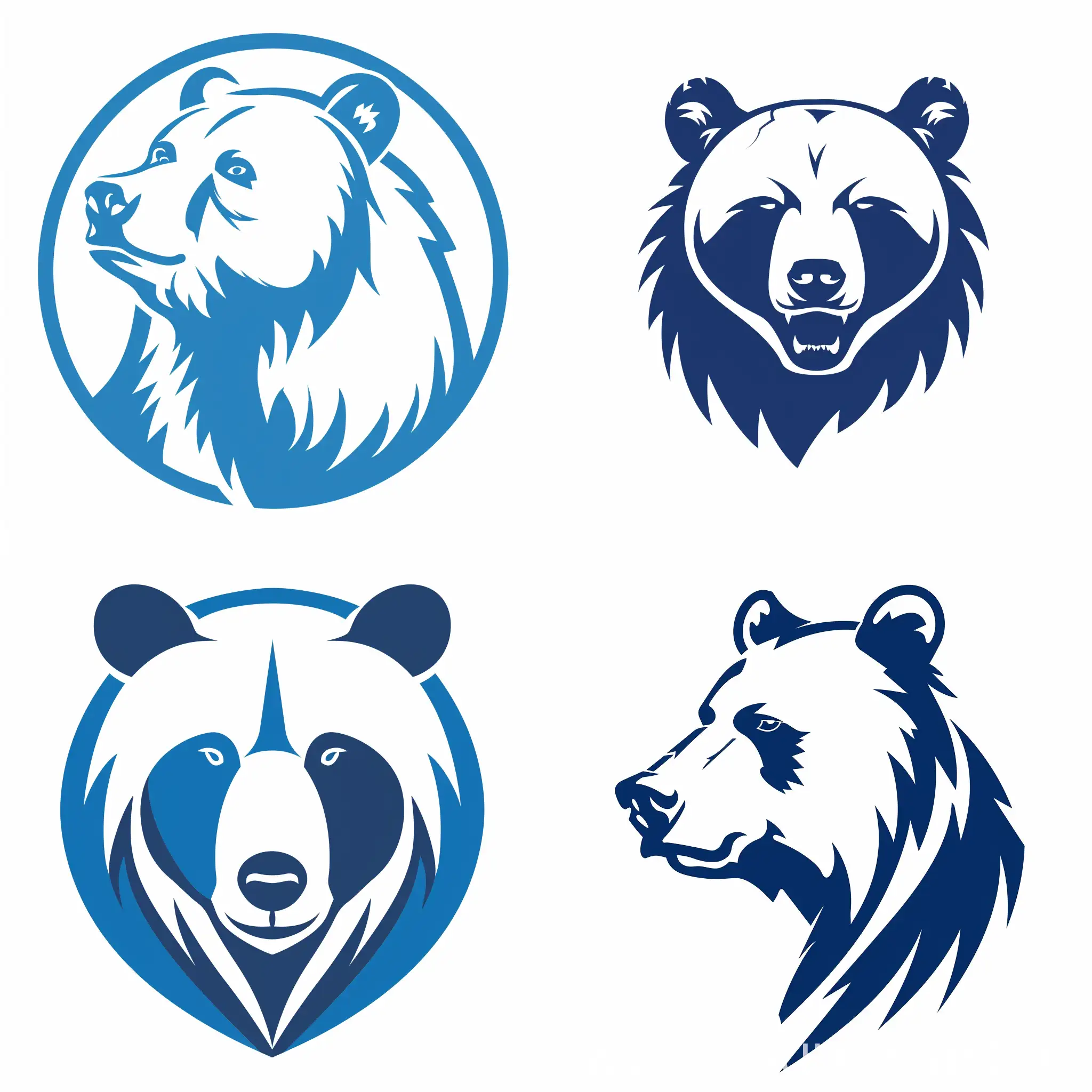 Bear-Logo-Design-in-Blue-and-White