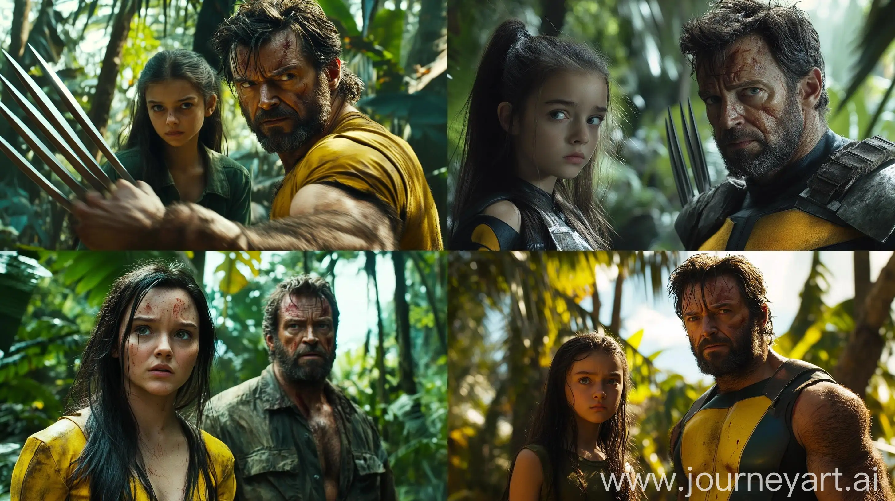 Cinematic-Morning-Battle-Wolverine-and-X23-in-Jungle