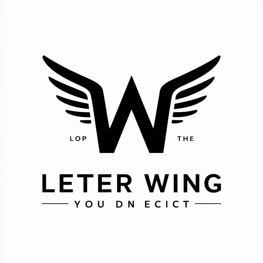 LOGO Design for Letter W and Wing Modern Vector Logo Design with Clear Background