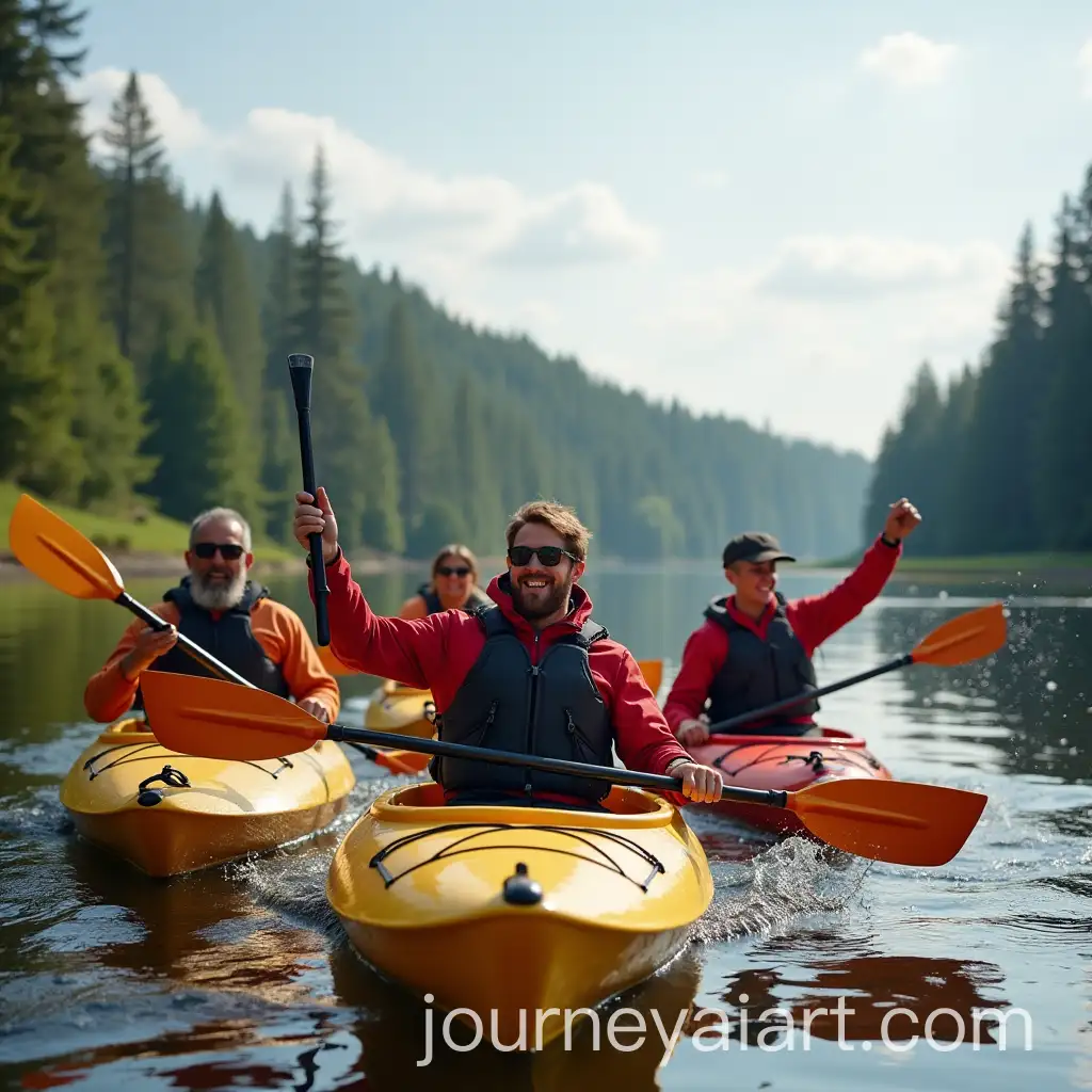 Cheerful-Teambuilding-Kayaking-Adventure-with-20-Team-Members