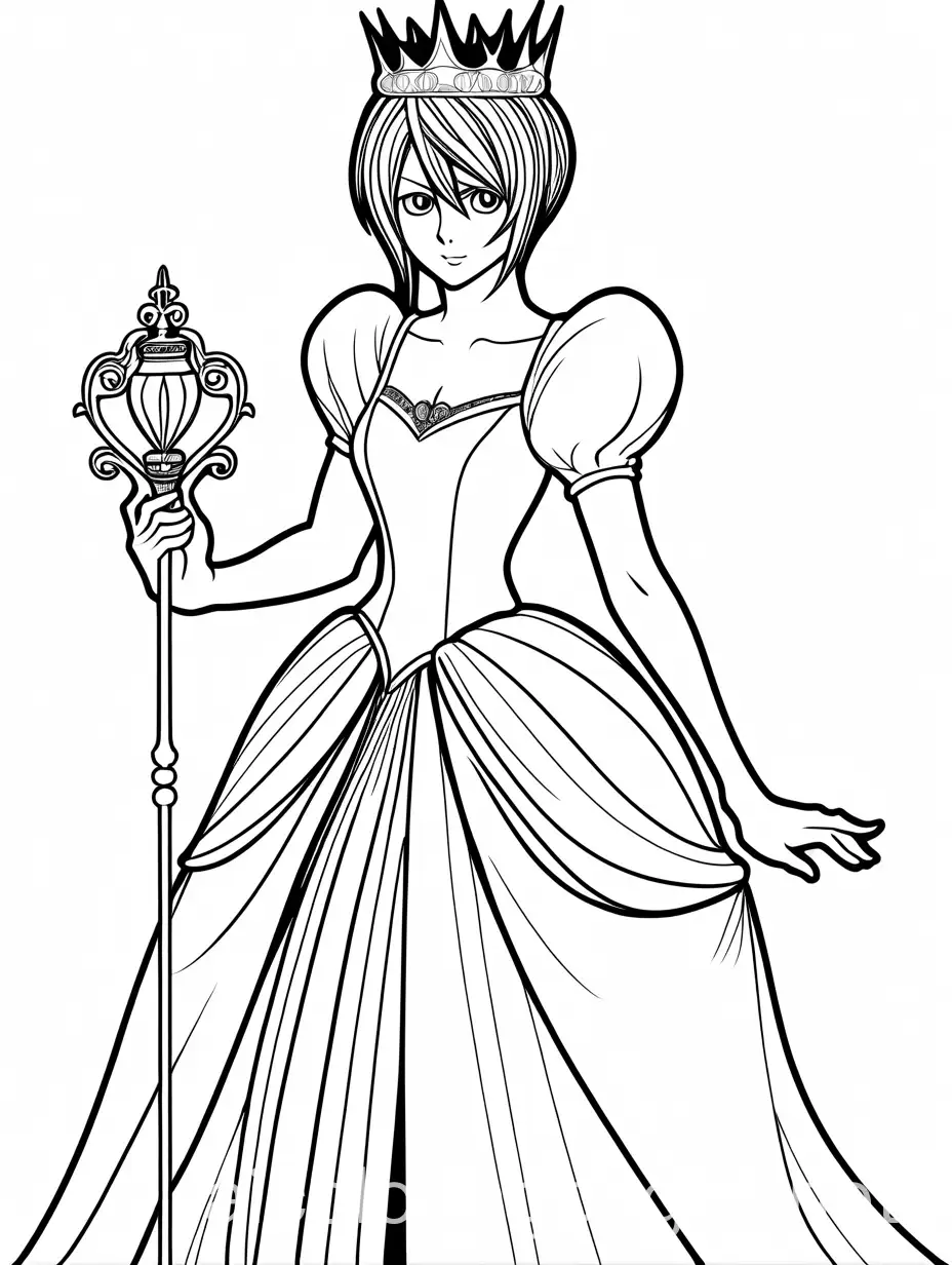 Light-Yagami-as-a-Princess-Coloring-Page-for-Kids