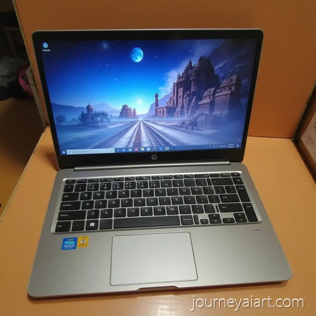 Ayodhya-Pooja-Celebration-with-HP-EliteBook-Laptop-Display