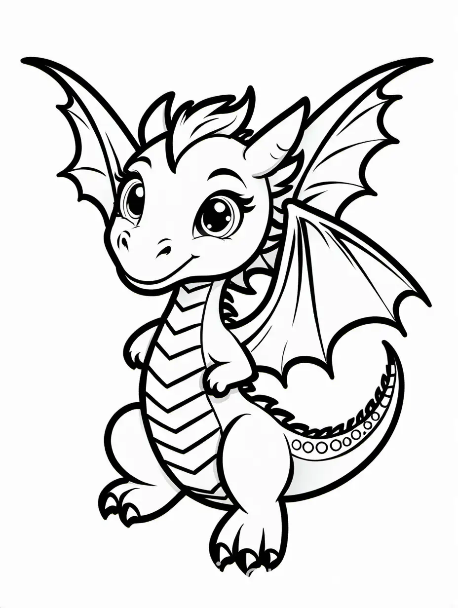 Chibi-Dragon-First-Flight-Coloring-Page