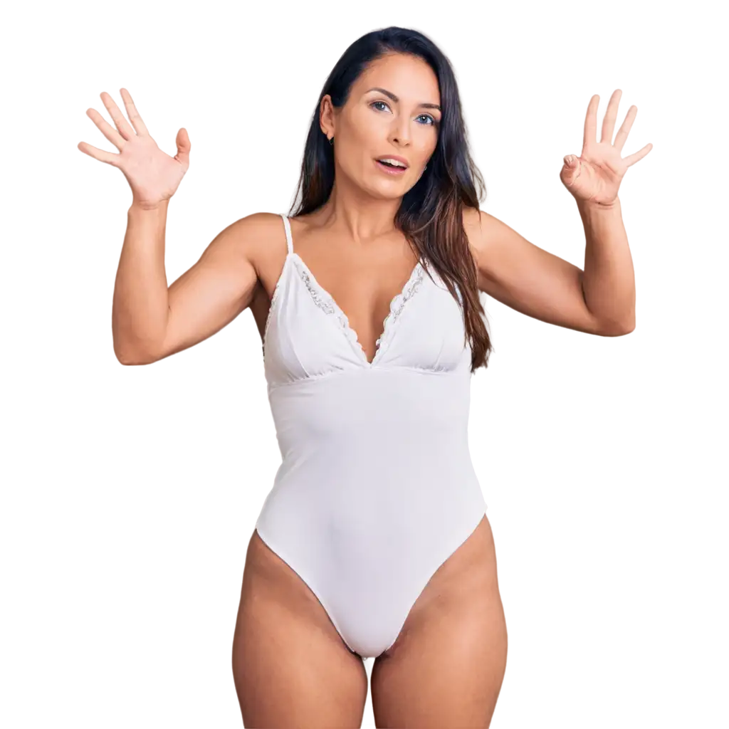 Sexy-White-Chemise-Woman-with-Arms-Up-PNG-Image-Stunning-Quality-and-Clarity