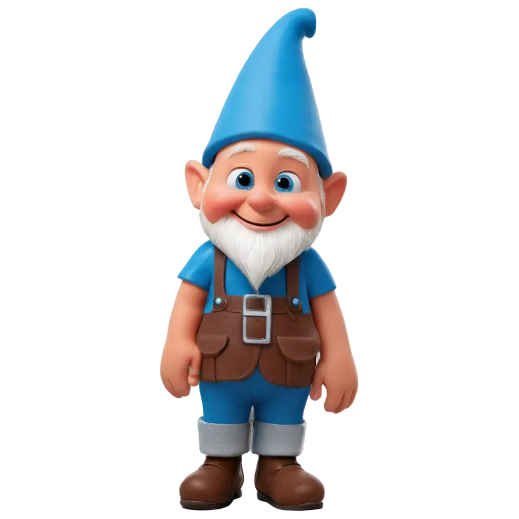 Blue-Gnome-PNG-with-Friendly-Smile-Looking-Left-HighQuality-Image-for-Various-Creative-Uses