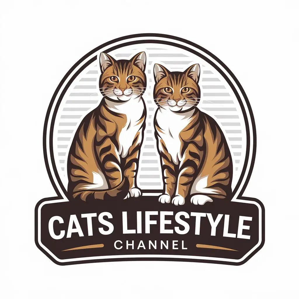 LOGO Design for Cats Lifestyle Tabby Cats with Clear Background for Animal Pet Industry